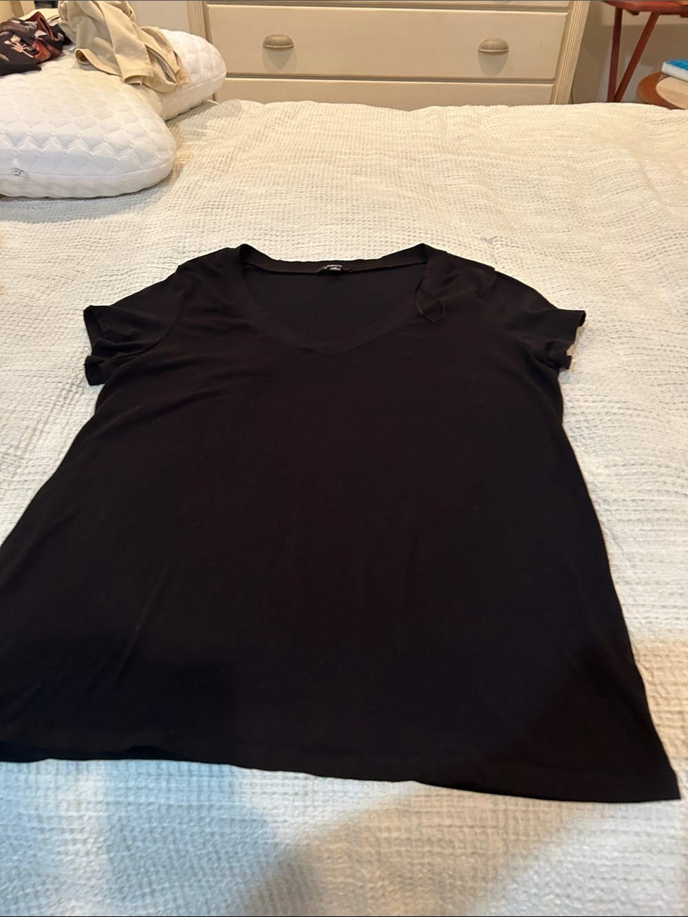 Ambiance Black V-Neck Short Sleeve Tee